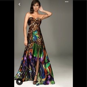 EVENINGS BY ALLURE ANIMAL PRINT DRESS A422 brand new with tags